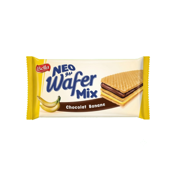 Neo Wafer Mix Chocolat Banane - gaufrette Bella Biscuiterie